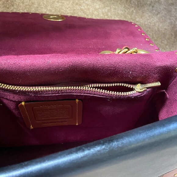 COACH MADISON MD SHOULDER BAG TEA ROSE TURNLOCK RIVETS - Picture 6 of 8